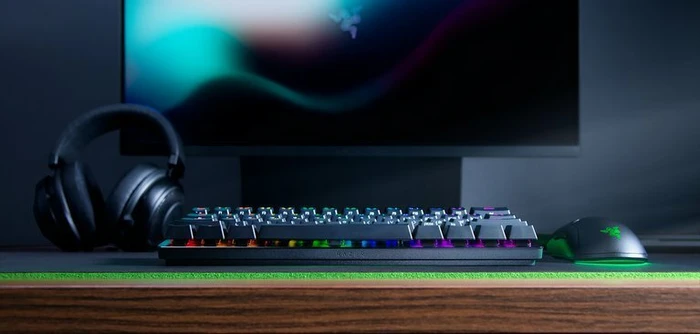 Razer Huntsman Mini, Black, Razer Clicky Optical PURPLE, USB, US