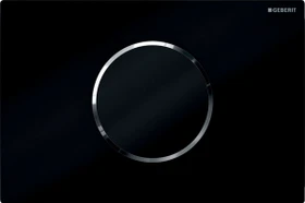 Geberit Sigma10 berührungslos Batteriebetrieb Betätigungsplatte schwarz/glanzverchromt