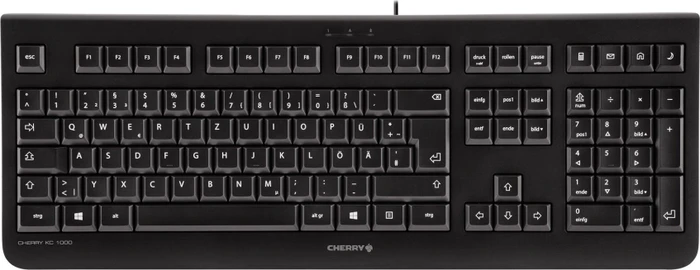 Cherry KC 1000, schwarz, USB, DE