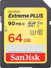 SanDisk Extreme PLUS R90/W60 64GB, UHS-I U3, Class 10