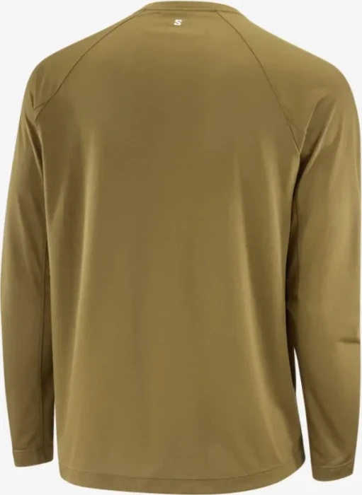 Salomon Shakeout Core Laufshirt langarm brilliant olive (Herren)