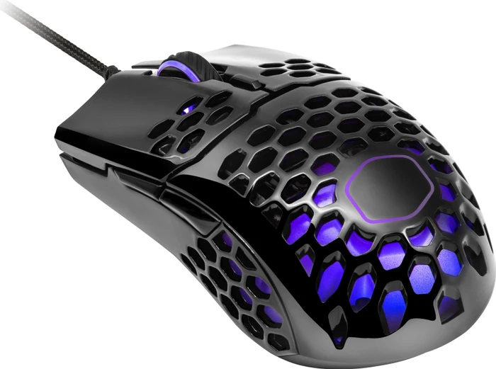 Cooler Master MasterMouse MM711 RGB Gaming Maus schwarz glänzend, USB