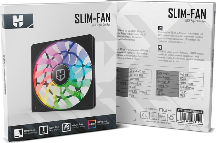 Nox Xtreme Hummer Slim Fan, 120mm