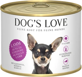 PetCo Dog's Love Classic Lamm mit Kürbis, Marille und Kartoffel, 200g