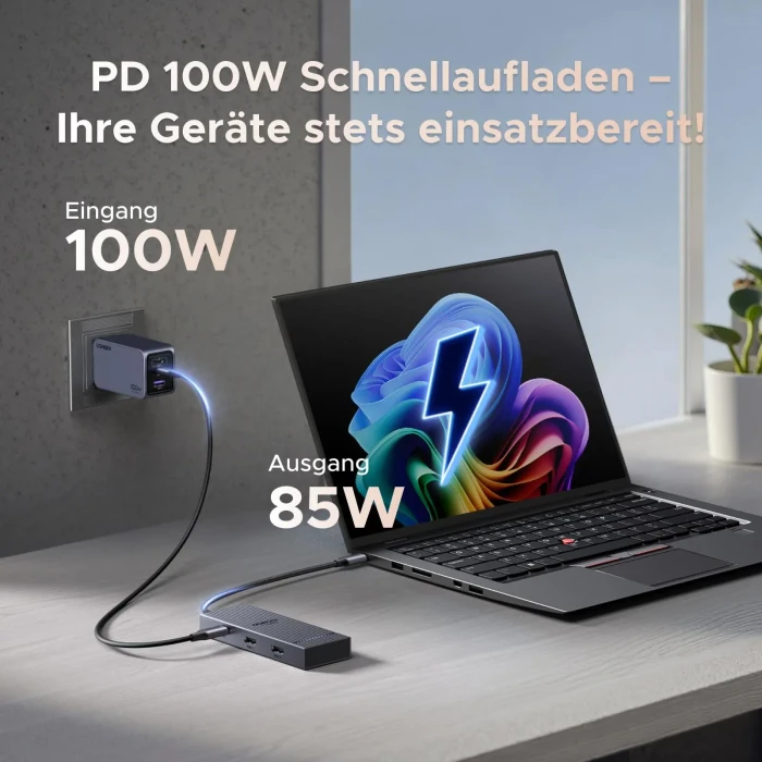 Ugreen Revodok Pro 207 7-in-1 Dual Display Hub, USB-C 3.1 [Stecker]