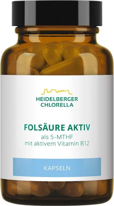 Heidelberger Chlorella Folsäure Aktiv + Vitamin B12 Aktiv Kapseln