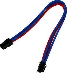 Nanoxia 4-Pin P4 Verlängerung 30cm, single blau/rot (NXP4V3EBR)
