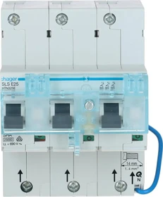 Hager SLS-Schalter 3 polig E-Charakteristik 25A für Hutschienenmontage