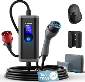 Bokman Typ 2 11KW Ladekabel mit CEE Stecker, 5m Ladekabel
