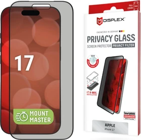 Displex Privacy Glass mit Mount Master für Apple iPhone 17