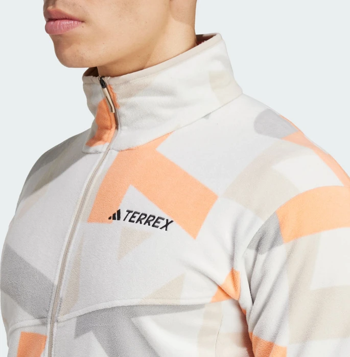 adidas Terrex Multi Printed Fleece Jacke grey one/amber tint (Herren)