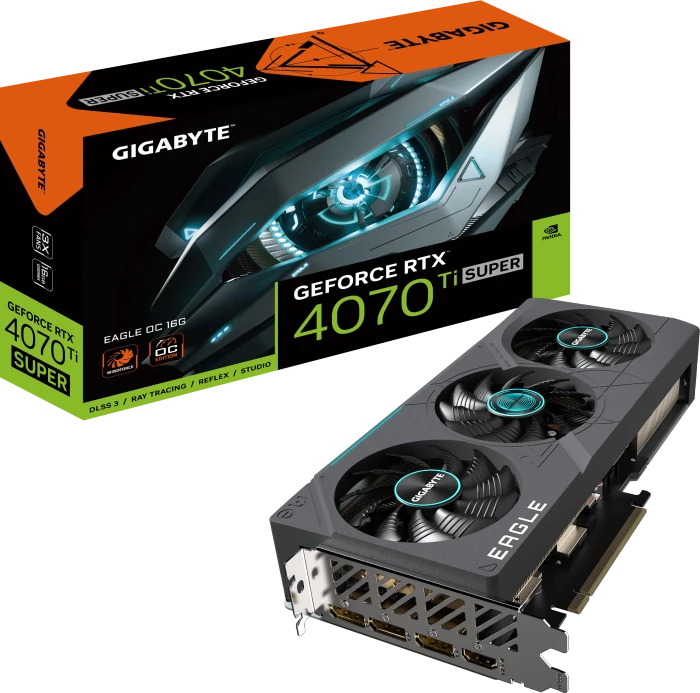 GIGABYTE GeForce RTX 4070 Ti SUPER Eagle OC 16G, 16GB GDDR6X, HDMI, 3x DP