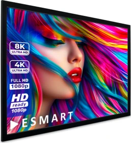 eSmart Germany Tageslicht-Rahmen Leinwand Mirale Grau 295x165cm
