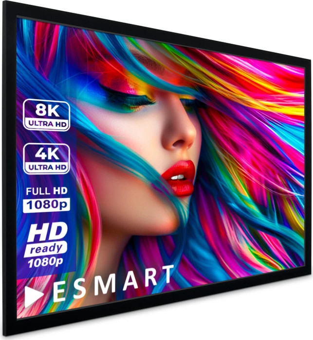 eSmart Germany Tageslicht-Rahmen Leinwand Mirale Grau 295x165cm