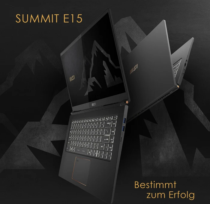 MSI Summit E15 A11SCST-056, Ink Black, Core i7-1185G7, 16GB RAM, 1TB SSD, GeForce GTX 1650 Ti Max-Q, DE