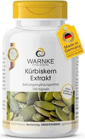 Warnke Kürbiskern Extrakt Kapseln, 100 Stück