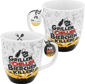 Sheepworld Kaffeebecher Grillen, Chillen, Bierchen killen 400ml