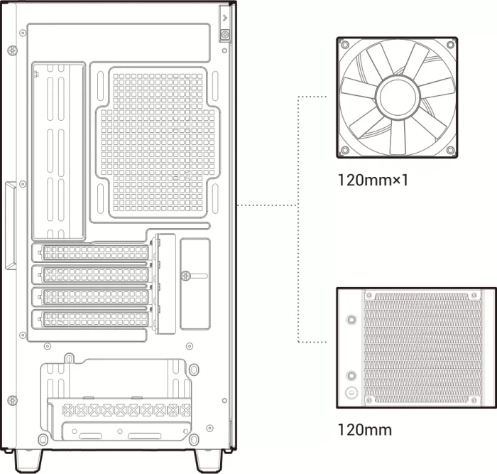 DeepCool CH370, schwarz, Glasfenster