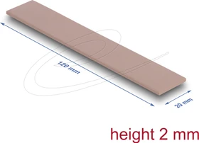 DeLOCK M.2 Non-Silicone Wärmeleitpad 120x20x2mm, 1 Stück