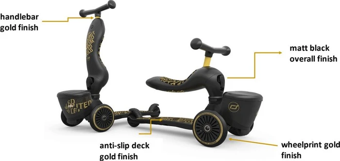 Scoot and Ride Highwaykick 1 Lifestyle Kickboard schwarz/gold