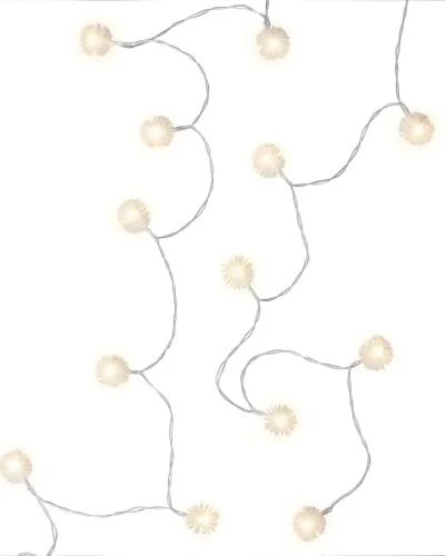 Wentronic goobay Lichterkette Schneeball LED 20x warmweiß
