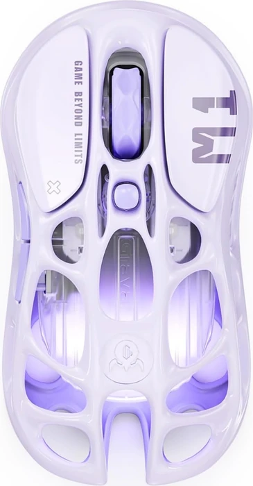 GravaStar Mercury M1 Pro Wireless Gaming Mouse, Special Edition Lavender Purple, USB/Bluetooth