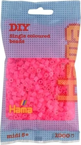 Hama midi Beutel mit Perlen 1000 Stück fuchsia