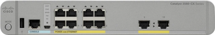 Cisco Catalyst 3560-CX Compact IP Base Desktop Gigabit Managed Switch, 10x RJ-45, 146W PoE+ PD