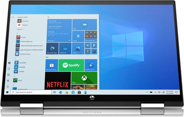 HP Pavilion x360 Convertible 14-dy0222ng, Natural Silver, Core i3-1125G4, 8GB RAM, 256GB SSD, DE