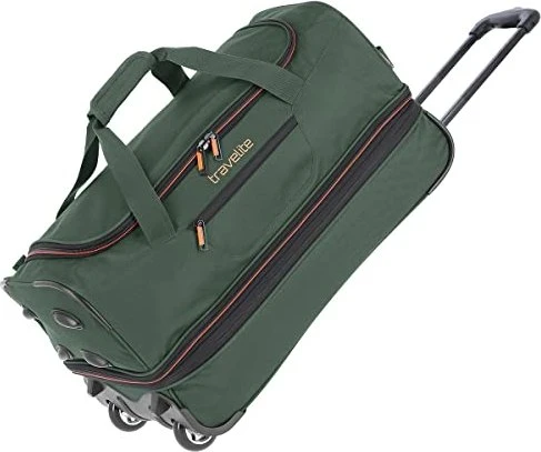 Travelite Basics Rollenreisetasche S erweiterbar dunkelgrün