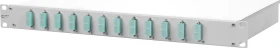 Metz Connect OpDAT fix splice LWL-Patchpanel SC-D Kupplungen, OM3 aqua, 12-Port, 1HE, 1HE