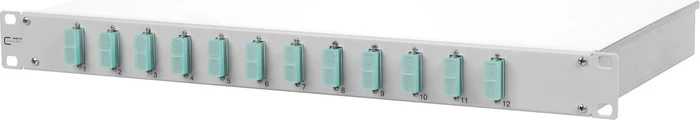 Metz Connect OpDAT fix splice LWL-Patchpanel SC-D Kupplungen, OM3 aqua, 12-Port, 1HE, 1HE