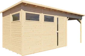 Bertilo Pentus 3 Gartenhaus Lounge 558x234cm natur
