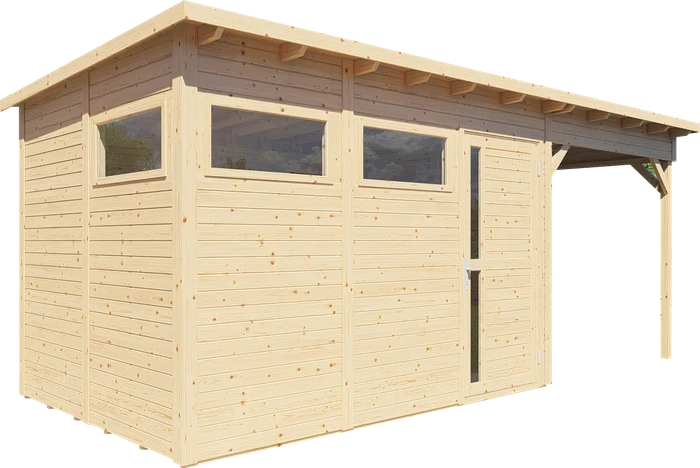 Bertilo Pentus 3 Gartenhaus Lounge 558x234cm natur