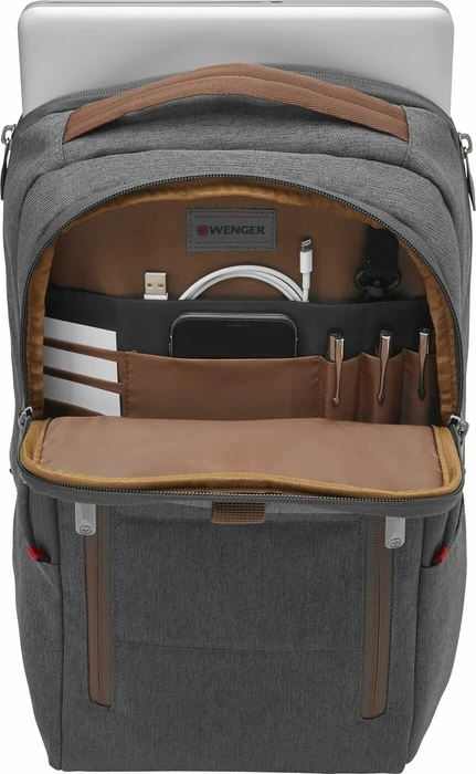 Wenger CityUpgrade Rucksack 16" mit Umhängetasche grau