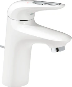 Grohe Eurostyle Einhand-Waschbeckenarmatur S-Size mit Ablauffernbedienung moon white/chrom