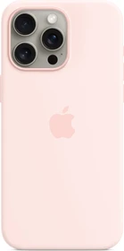 Apple Silikon Case mit MagSafe für iPhone 15 Pro Max hellrosa