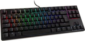 Ducky One TKL PBT schwarz, LEDs RGB, MX SPEED RGB Silver, USB, DE