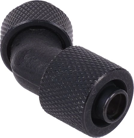 Aquatuning HF Schraubanschluss 45° G1/4" AG auf 11/8 drehbar, schwarz