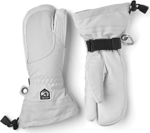 Hestra Heli 3-Finger Skihandschuhe pale grey/offwhite (Damen)