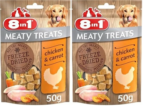 8in1 Delights Meaty Treats S Huhn & Karotte, 100g (2x 50g)