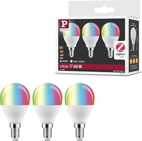 Paulmann SmartHome Zigbee LED Tropfen E14 5W RGBW+, 3 Stück