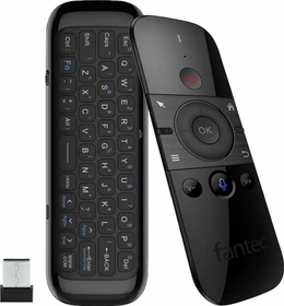 Fantec AIR-300 Air Mouse Fernbedienung mit integrierter Tastatur schwarz, USB-A