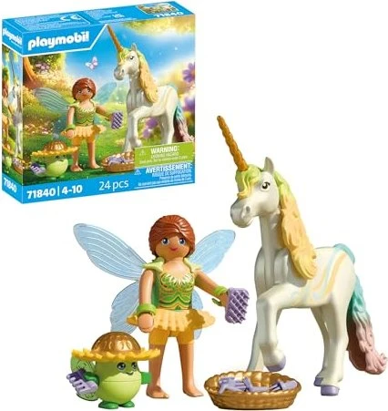 playmobil Magic Unicorns Sammeleinhorn Regenbogenblume mit Fee