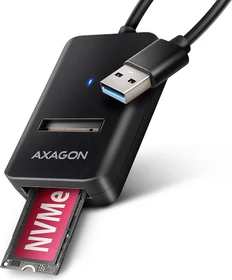 Axagon ADM2-AM USB-A 10Gbps - M.2 NVMe & SATA SSD Adapter, USB-C 3.1