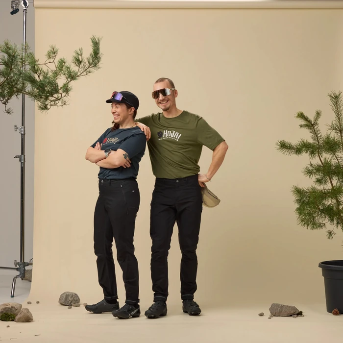 Fjällräven Hoja Hybrid Fahrradhose lang schwarz (Herren)
