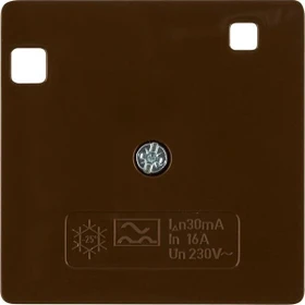 Berker Arsys Zentralstück 50x50mm für FI-Schutzschalter System 50x50mm, braun glänzend