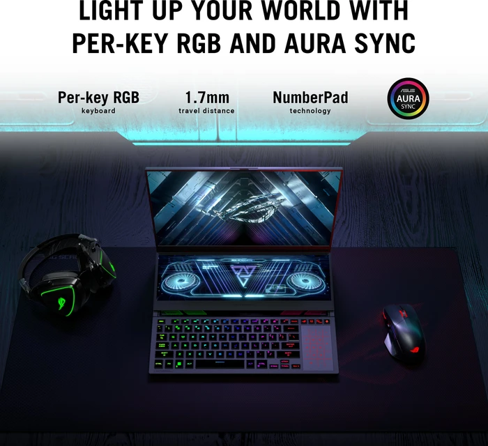 ASUS ROG Zephyrus Duo 16 GX650RM-LO032W, Ryzen 9 6980HX, 16GB RAM, 1TB SSD, GeForce RTX 3060, DE