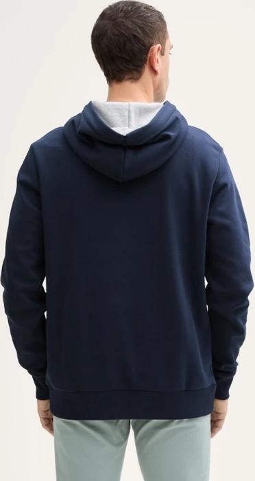 Tom Tailor Logo-Print Hoodie dark blue (Herren)
