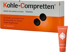 Kohle-Compretten Tabletten, 30 Stück